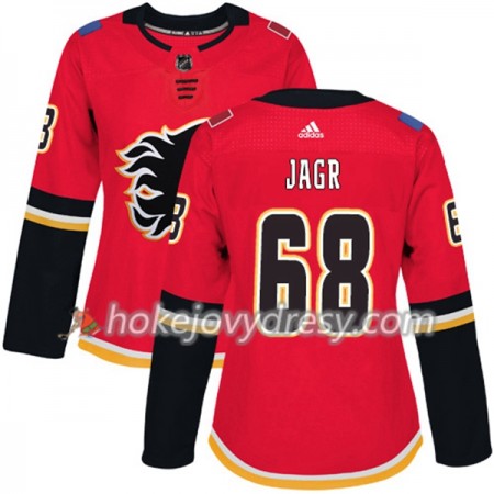 Dámské Hokejový Dres Calgary Flames Jaromir Jagr 68 Červená 2017-2018 Adidas Authentic